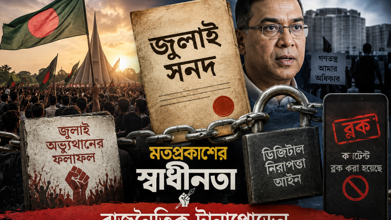 জুলাই সনদ, মতপ্রকাশের স্বাধীনতা ও রাজনৈতিক টানাপোড়েন
